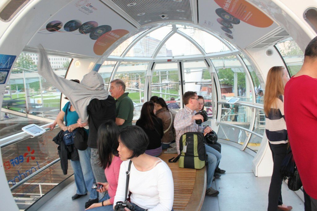 Visão 360 graus da cabine. Foto: Mapa de Londres