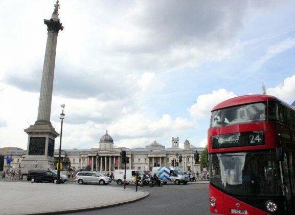 Trafalgar Square, a principal praça de Londres