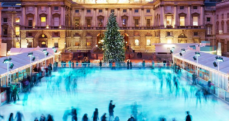 pista de patinação no gelo somerset house