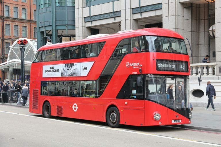 Guia do ônibus em Londres
