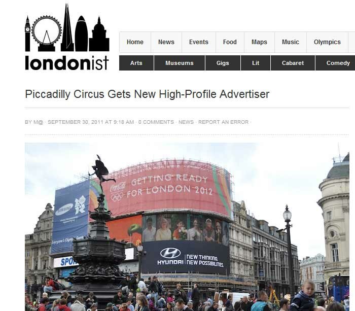 Anúncios de Piccadilly Circus