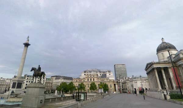 De Trafalgar Square para o Palácio de Buckingham