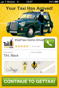 GetTaxi: app para pegar táxi em Londres