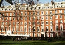Grosvenor Square - Mapa de Londres. Fotos: Flávio F. Moreira