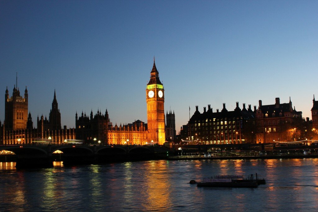 Palácio de Westminster - Mapa de Londres