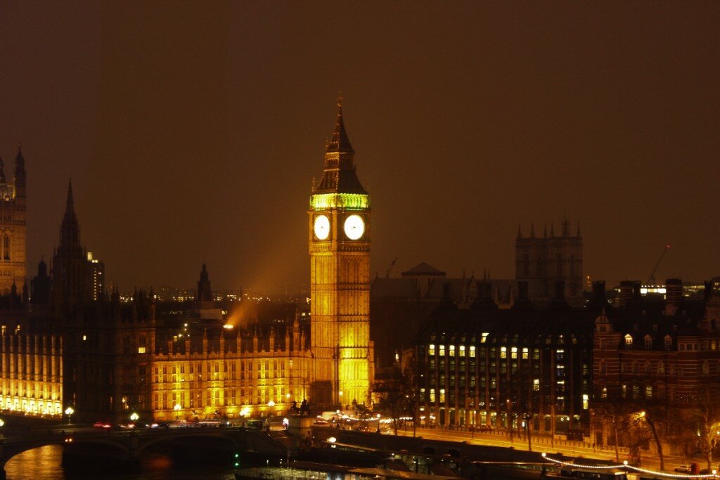 Big Ben da London Eye - Palácio de Westminster