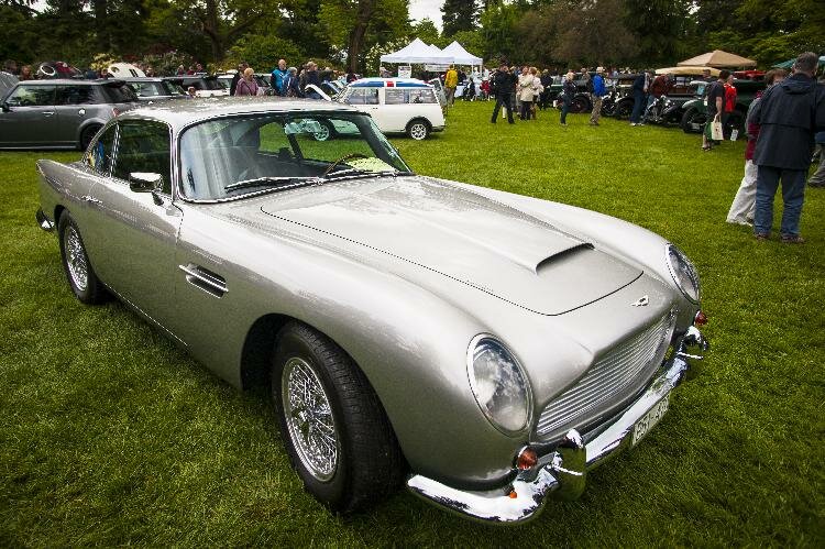 Silver Aston Martin