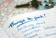 Check list de viagem