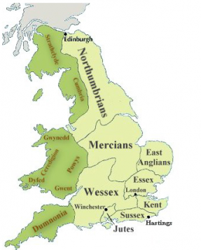 A evolução do mapa da Inglaterra